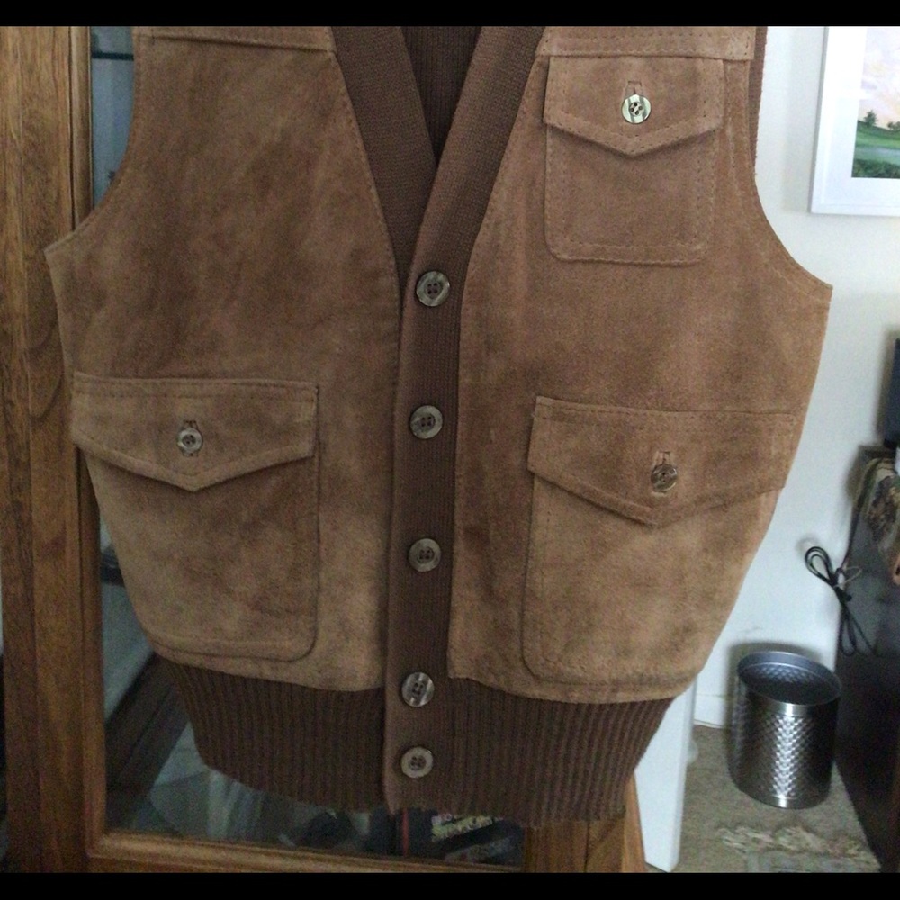 Mens Suede Suede Vest Lighly Worn